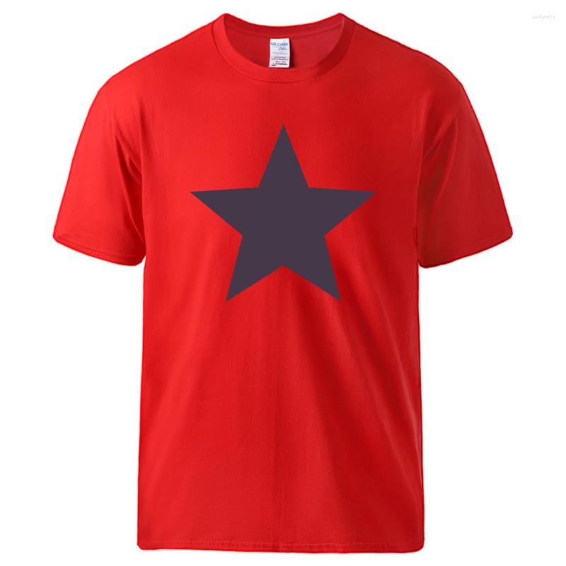 

Men' T Shirts Five-Pointed Star Printing T-Shirt Men Novelty Fashion Cool Tshirt Soft Cotton Breathable Clothes Basic All Match Loose Shirt, Blue
