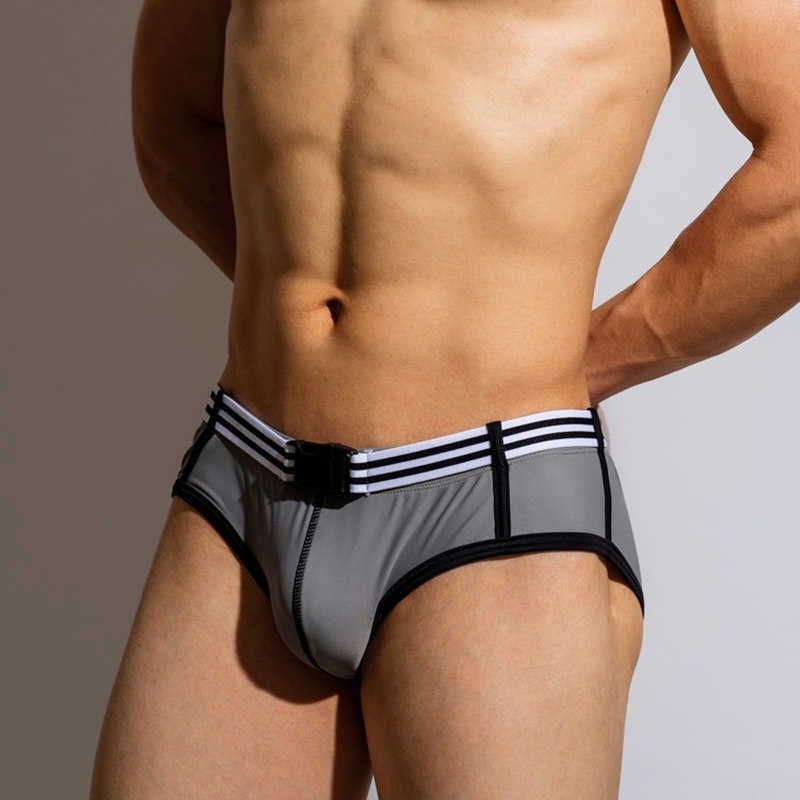 

Men's Swimwear Retro Mens Swim Briefs Lock Swimming Trunks For Men Bikini Bathing Suit DM Desmiit Swimwear Beach Shorts Sexy Gay Swimsuit 2022HKD230621