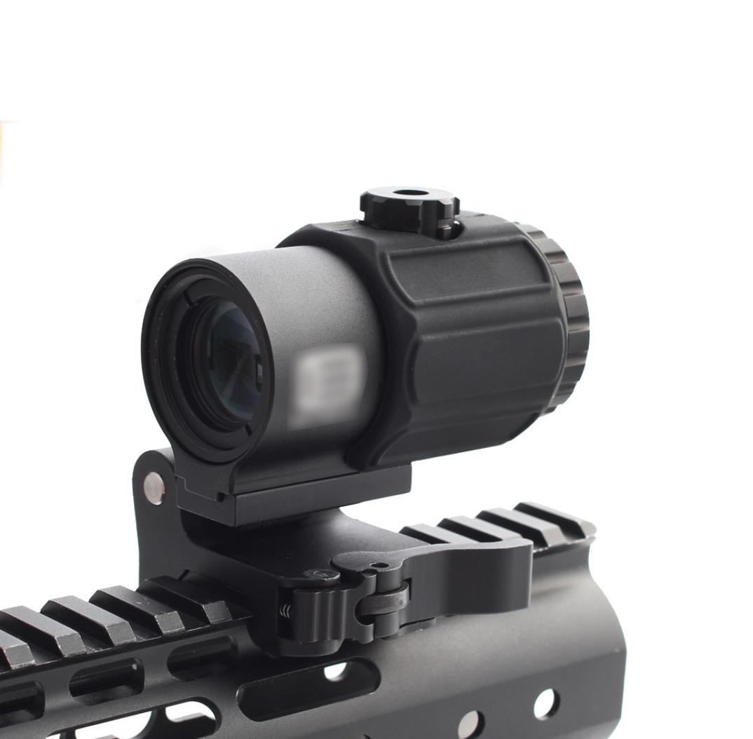 

New Product Tactical G43 3x Magnifier Scope Sight with QD Mount Fit for 20mm rail Airsoft Accessory8408351, Black