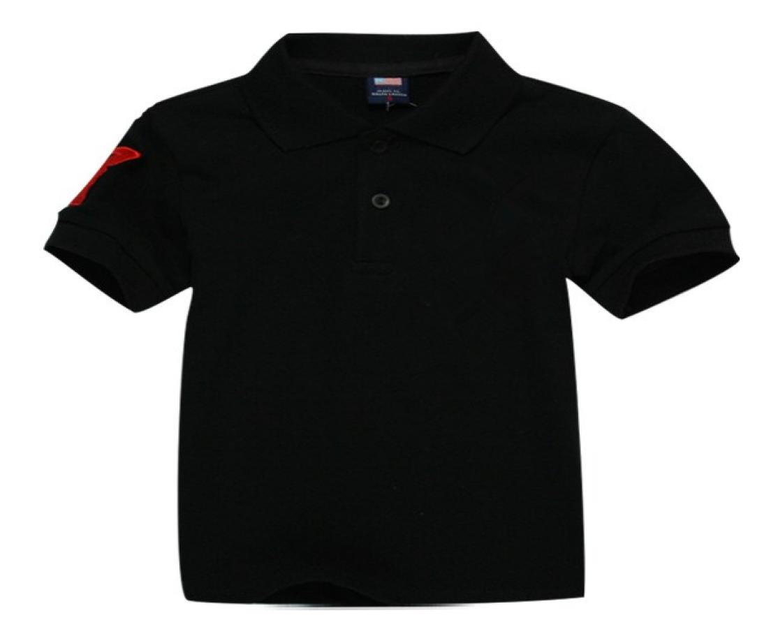 

Children Polo t Shirt Kids Lapel Short sleeves Baby Polos Tshirt Boys Tops Clothing Embroidery Tees Girl Cotton Tshirts Black3610586, Black