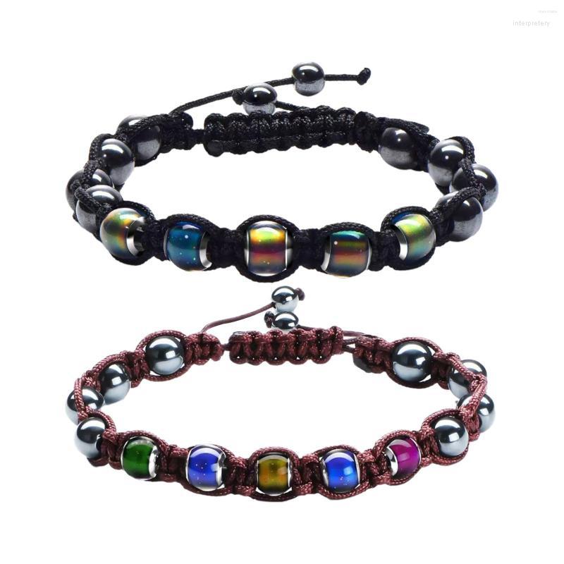 

Link Bracelets Braided Bead Shimmer Color Changing Trendy For Gifts Birthday