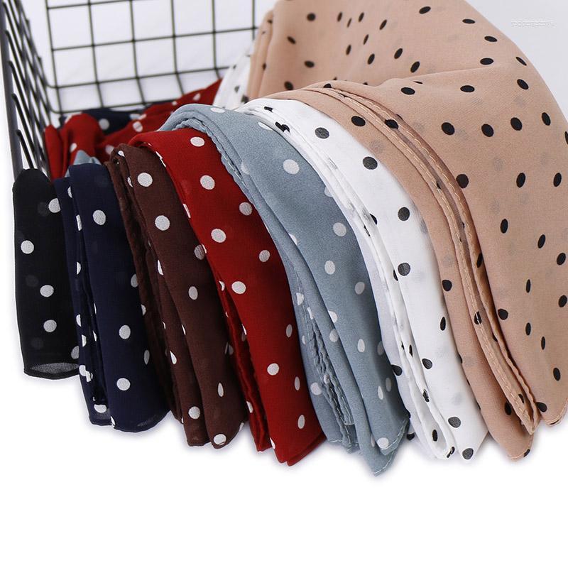 

Ethnic Clothing Polka Dot Muslim Chiffon Hijabs For Women Scarf Beach Shawl Wrap Islam Turban Premium Headscarf Foulard Femme Hijab 2023