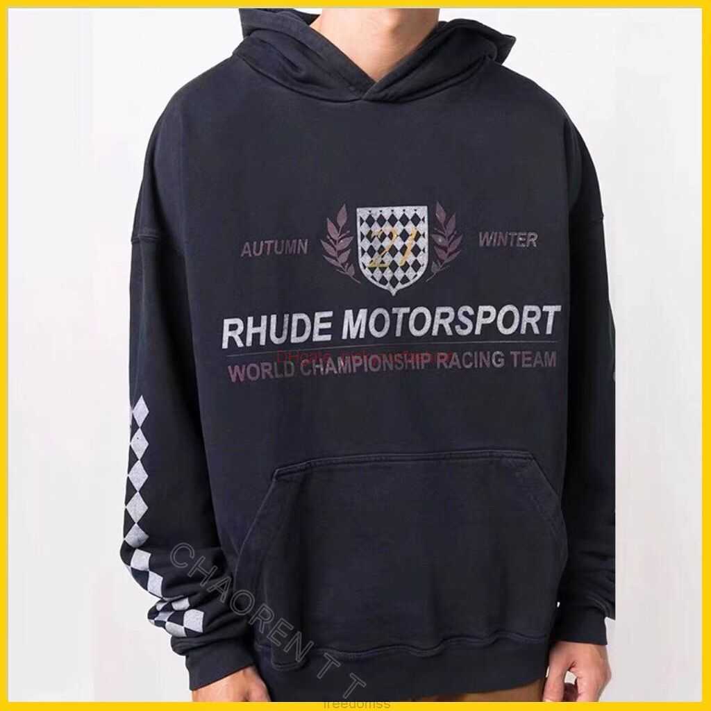 

Designer Clothing Mens Sweatshirts Hoodies High Version 2xs Rhude Letter Printed Hoodie Coat for Men Women American High Street Hoodies Trend Fashion Streetwear Pu, Shipping fee