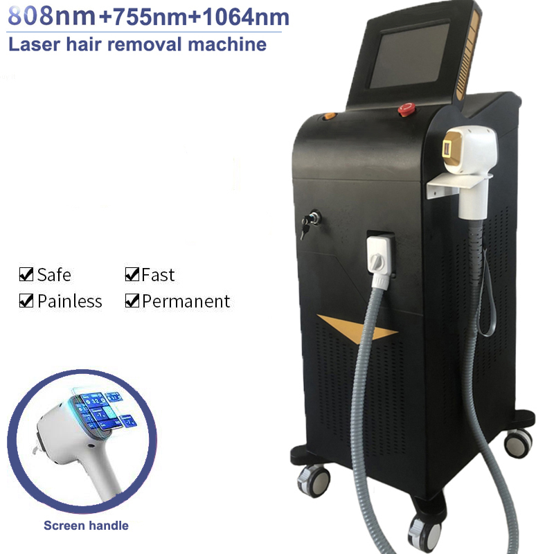 

808nm permanent hair removal laser machine 755 1064 diode skin rejuvenation depilation system 2 in 1