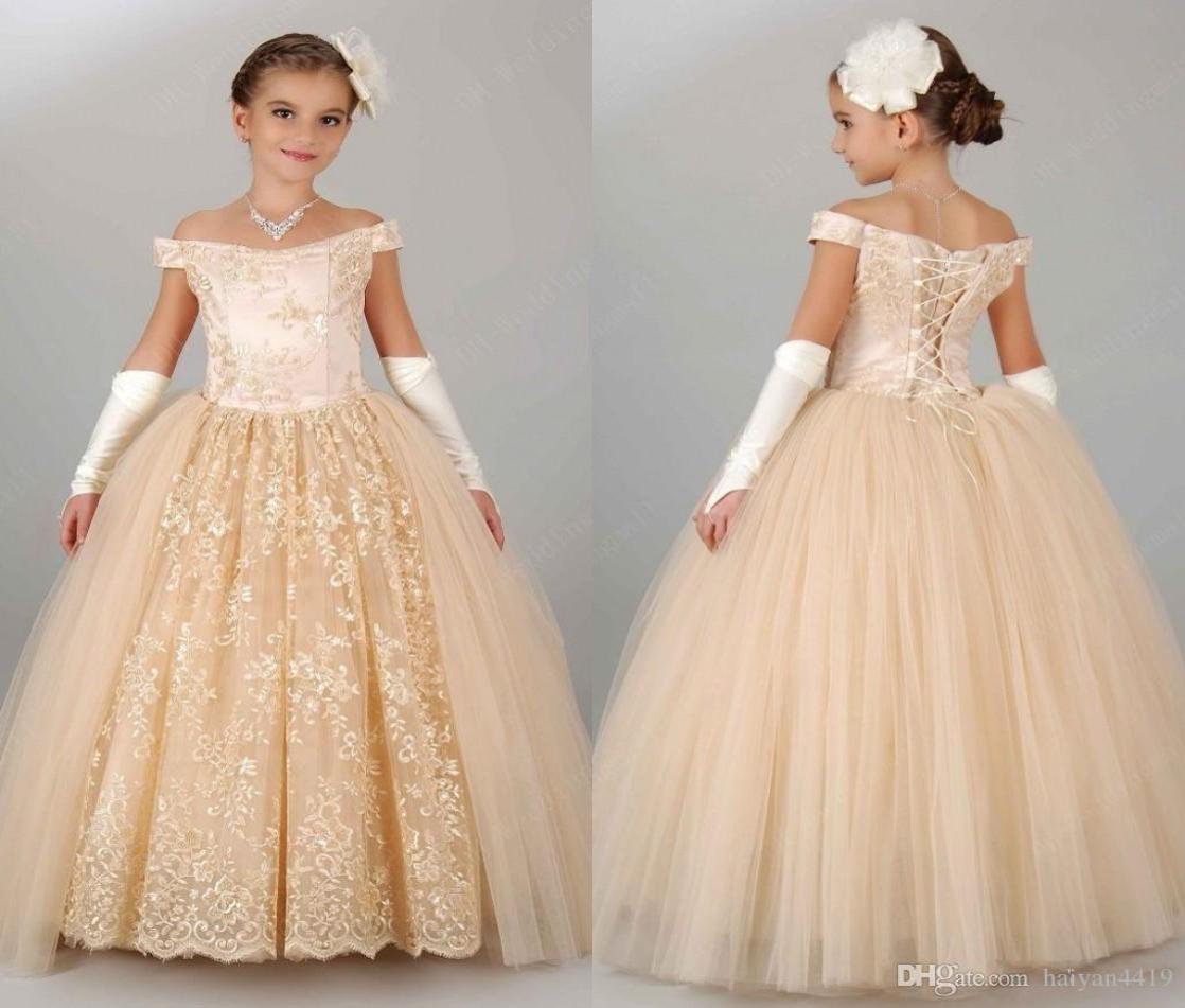 

Cheap Flower Girls Dresses For Wedding Off Shoulder Full Lace Champagne Princess Children For Birthday Party Dress Cheap Girl Page3954497, Chocolate