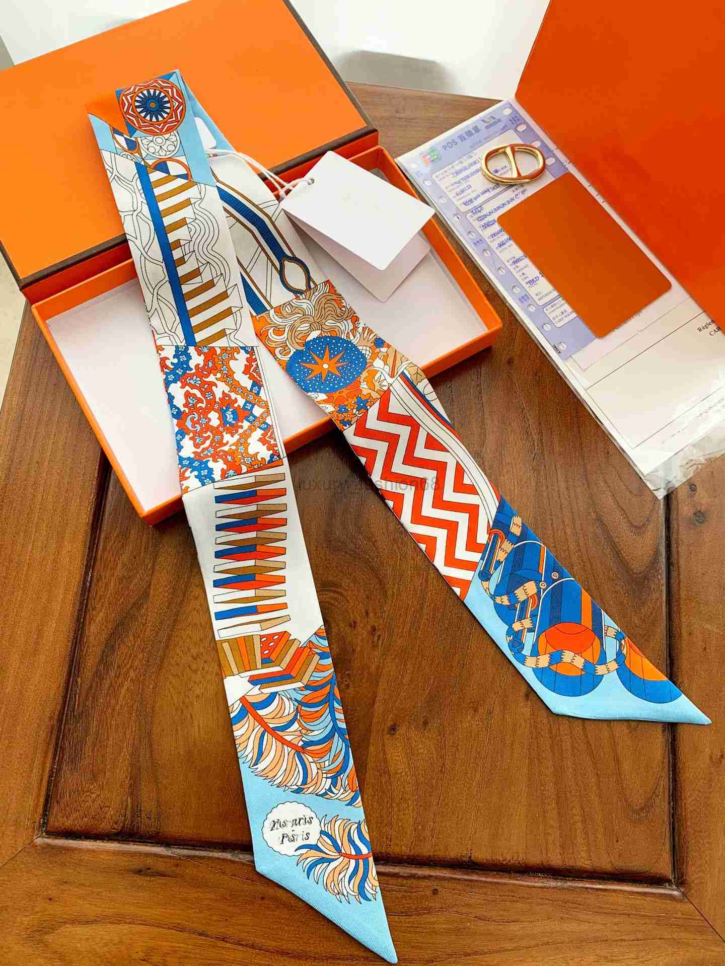 

18 M Silk Scarf Womens French Retro Tie Bag Small Long Ribbon Decoration Hair Band H All-Match Ribbon