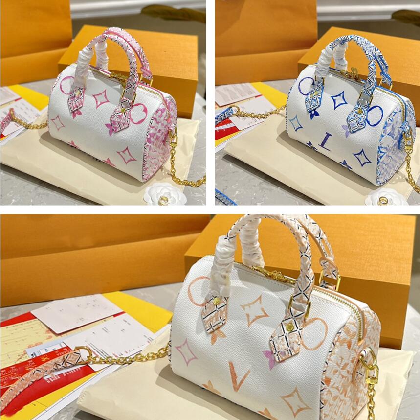 

Gradient Speedy 20 Bags Designers Genuine leather Handbags Purses Pochettes Fashion Womens Crossbody On the go Mini Shoulder lady Tote channel Messenger Bag, 3#