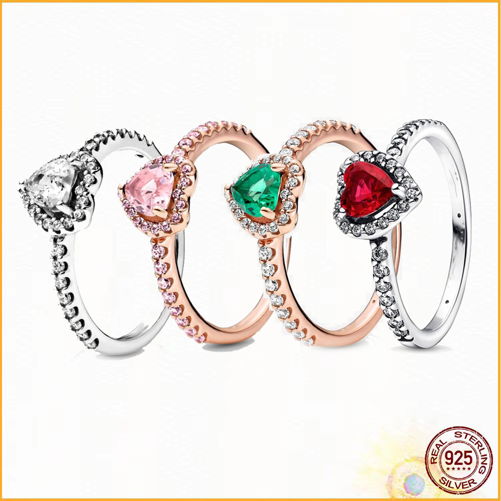 

Multi Color Love Ring New 925 Sterling Silver Series of Pandora Rings for Women Anniversary Gifts Jewelry Free Shipping