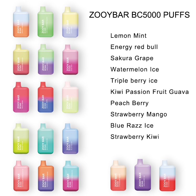 

Bang vape BC5000 Disposable Vape Pen E cigarette With Rechargeable 650mAh Battery Prefilled 11ml Cartridge Pod ZOOY 5000 Puffs Vapor Box