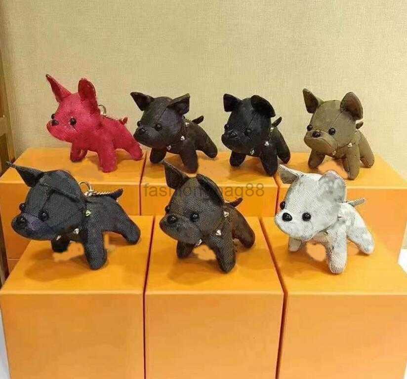 

Designer Cartoon Animal Small Dog Creative Key Chain Accessories Key Ring PU Leather Letter Pattern Car Keychain Jewelry Gifts Accessories