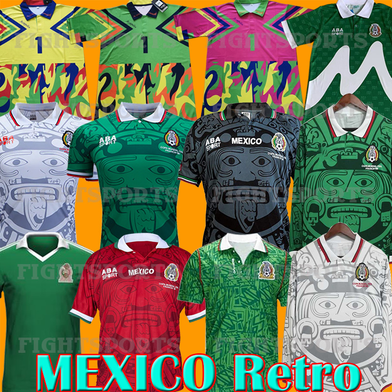 

1997 1998 Vintage MExico Retro Soccer Jerseys BLANCO HERNANDEZ 1970 1986 1995 1996 2006 2010 football shirt 1994 JORGE CAMPOS goalkeeper MENS 94 95 96 97 98 06 10 11 12, Goalie yellow