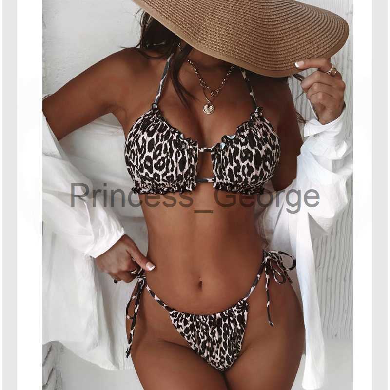 

Women's Plus Size Swimwear Bikini Femme Swimwear 2022 Swimsuits Bathing Suit Biquini Cintura Alta Swimming Suit for Women Maillot De Bain Femme Swim Suit x0621, Leopard