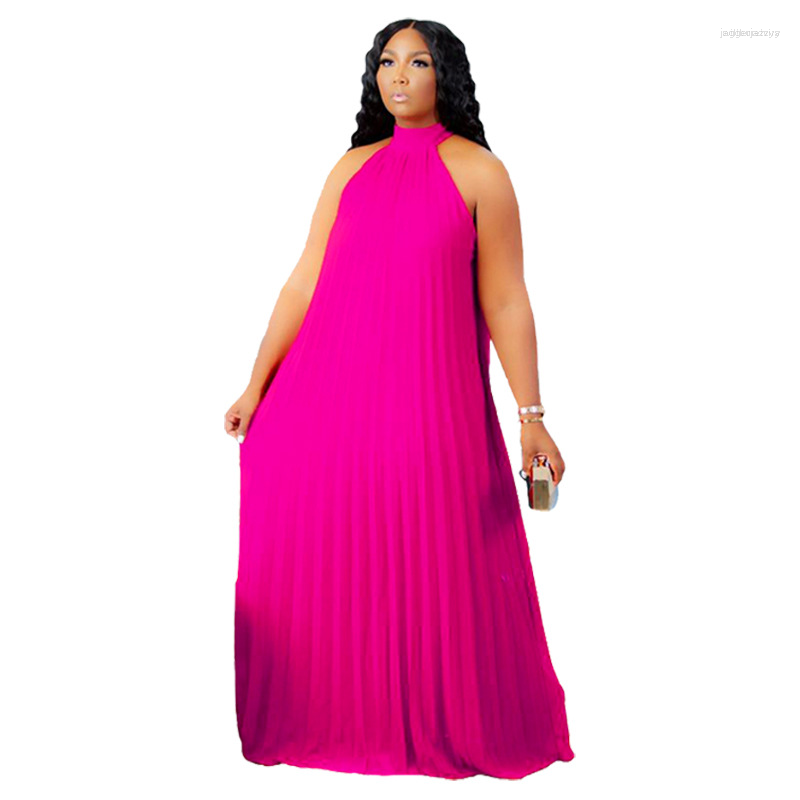 

Ethnic Clothing Elegant African Dresses For Women Summer Sleeveless Polyester Red Black Orange Party Wedding Long Dress