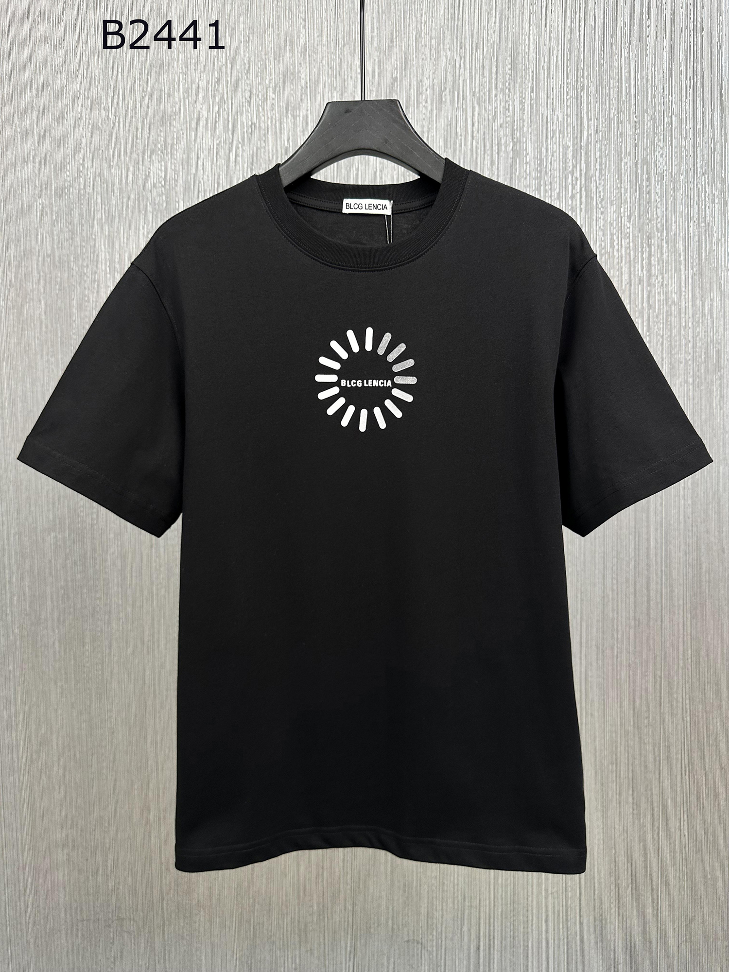 

BLCG LENCIA 2023 Summer New 250g 100% Cotton Fabric T-shirt Men High Quality Print Color Drop Sleeve Loose Tshirts Oversize Tops 22405, White