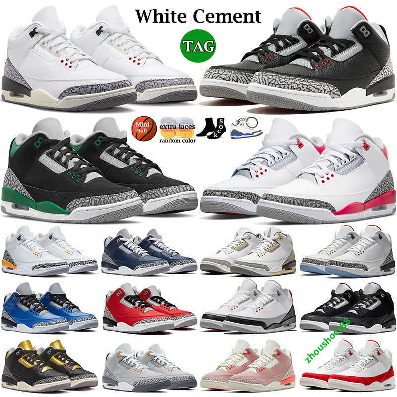 

basketball 2023 shoes for men women 3 3s White Cement Black Fire Red Pine Green UNC Cool Grey Dark Iris Laser Orange Midnight Navy Court Purple mens sneakers