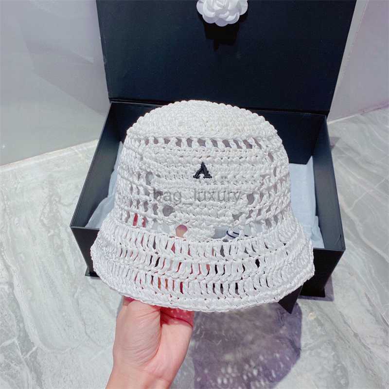 

Womens Bucket Hat Designer Straw Hat Cap For Men Womens Classic Outdoor Travel Caps Fashion Luxury Knitted Casquette SunHat Bucket Caps, Blue