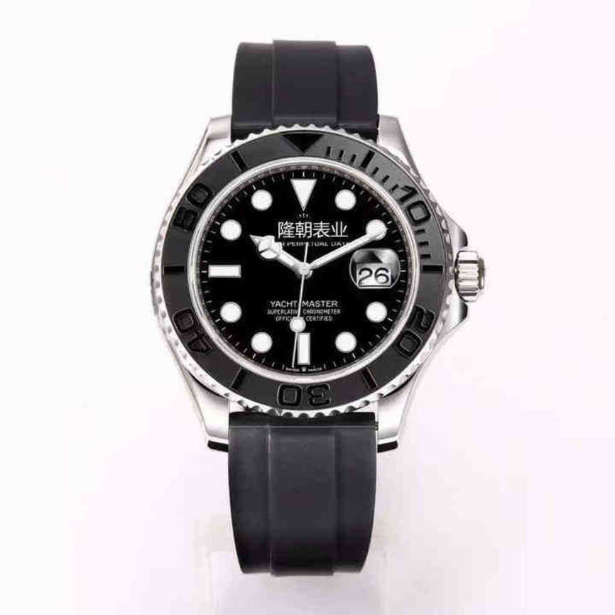 

designer men watch yachtmaster oyster perpetual wristwatch CNVQ Stainless sj f N belt silicone waterproof luminous, Black