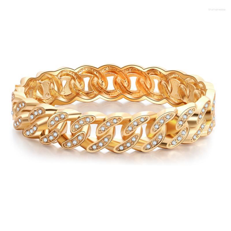 

Bangle High Quality Metal Crystal Braided Bracelet Women Hip Hop Party Rock Jewelry Raym22