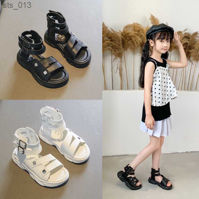 

Princess Summer Gladiator Sandal For Girls Kids Beach Shoes ChildrenS Rivet Fashion Roman Sandals Little Girl Shoes Black 2021 L230518