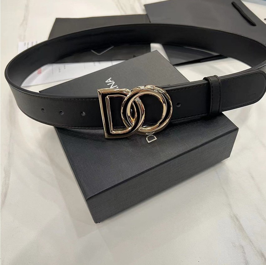 

Designer Belt Genuine Leather Belts for Man Woman Retro Classic 5 Smooth Buckle Options Jeans Strap 3.8cm Width, As shown