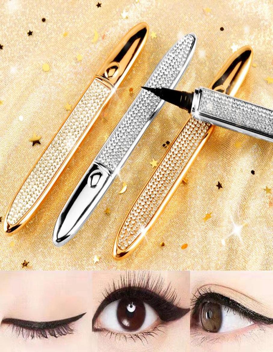 

Waterproof Strong Self Adhesive Eyeliner for False Eyelashes 2 In 1 Magic Diamond Bling Glitter Liquid Eye Liner Pen No Need Glue 7224241, Black