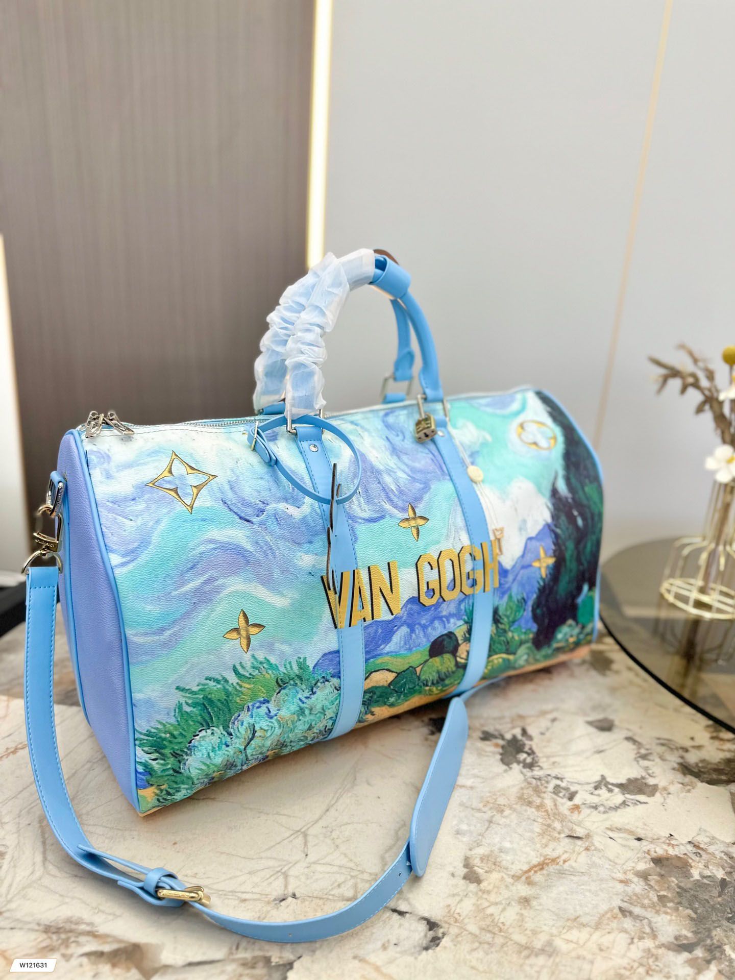 

large-capacity Ink painting Travel bag travel Pouches men's travel Designer fashion luggage women's classic black bag sports Vmxr, Multi