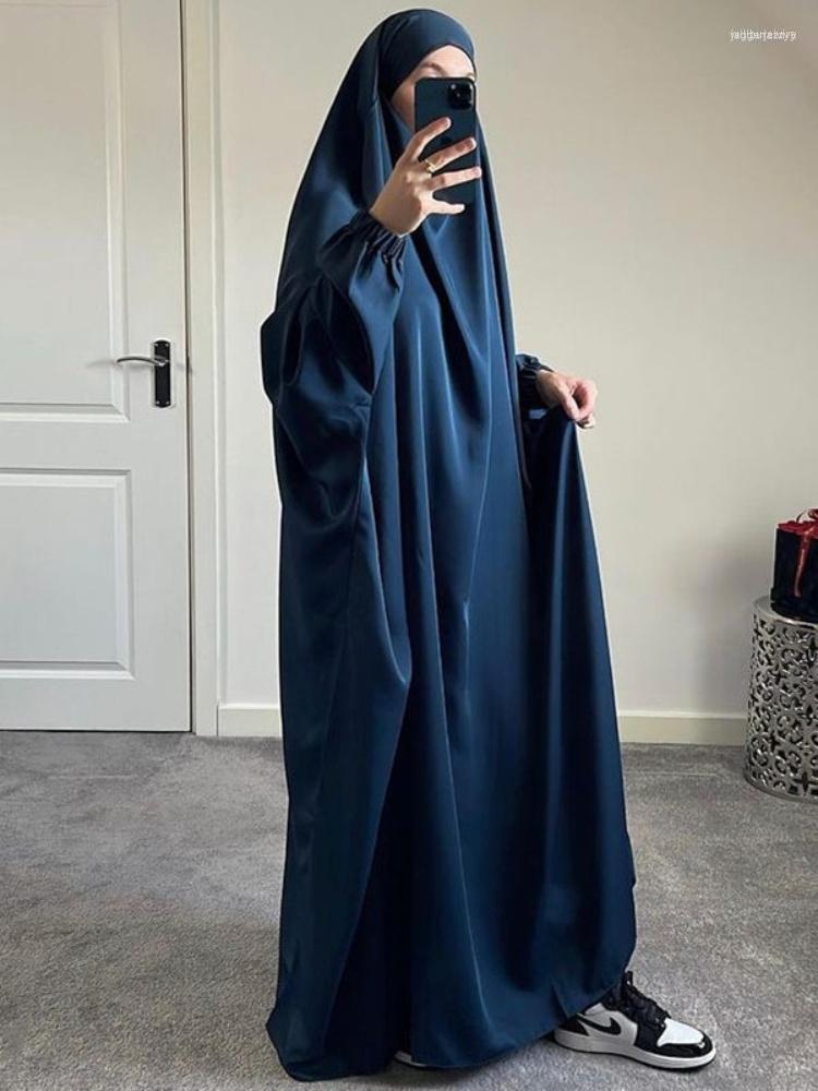 

Ethnic Clothing Women Hooded Abaya Muslim Prayer Garment Khimar Hijab Dress Arabic Overhead Kaftan Robe Jilbab Eid Ramadan Gown Islamic
