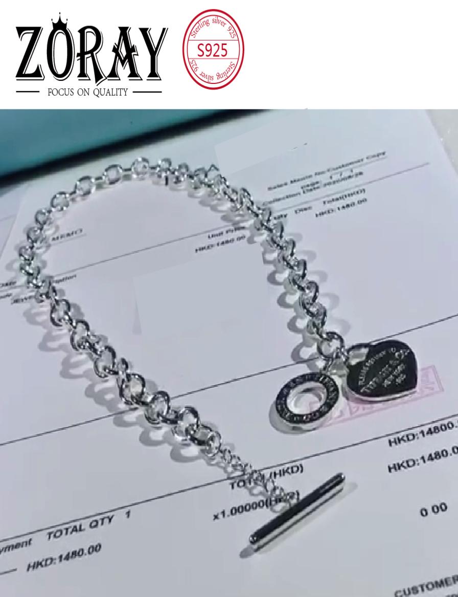 

925 Sterling Silver Pendant Thick Necklace Female Jewelry Superb craftsmanship with official logo China Wholesale7284930