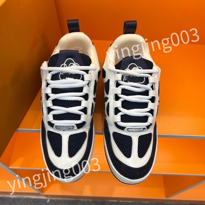 

Hot Designer Casual Shoes Sneakers Leather Embroidered Black men Chaussures White Shoe Walking Sports Platform Trainers, 04