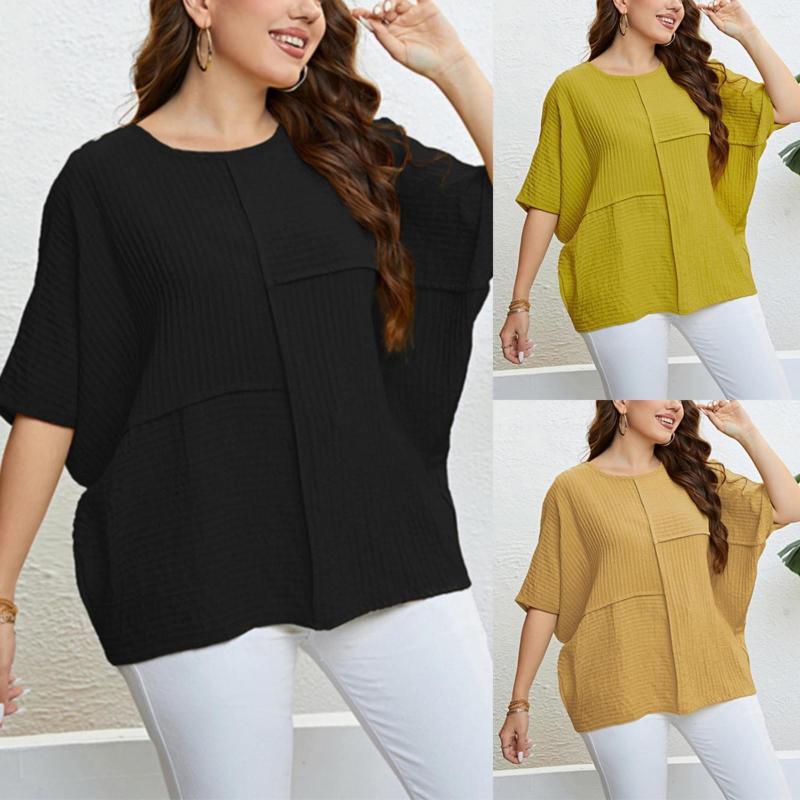 

Women's T Shirts Summer Women's Solid Color Short Women Extra Long Tops Dressy For Sleeve 3x, Black