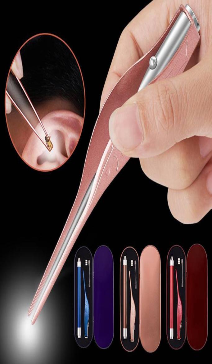 

Children039s ear luminous spoon LED ear wax picking tool visible Fish sh ape light Tweezers Set 2021 New Arrival High Quality4987665