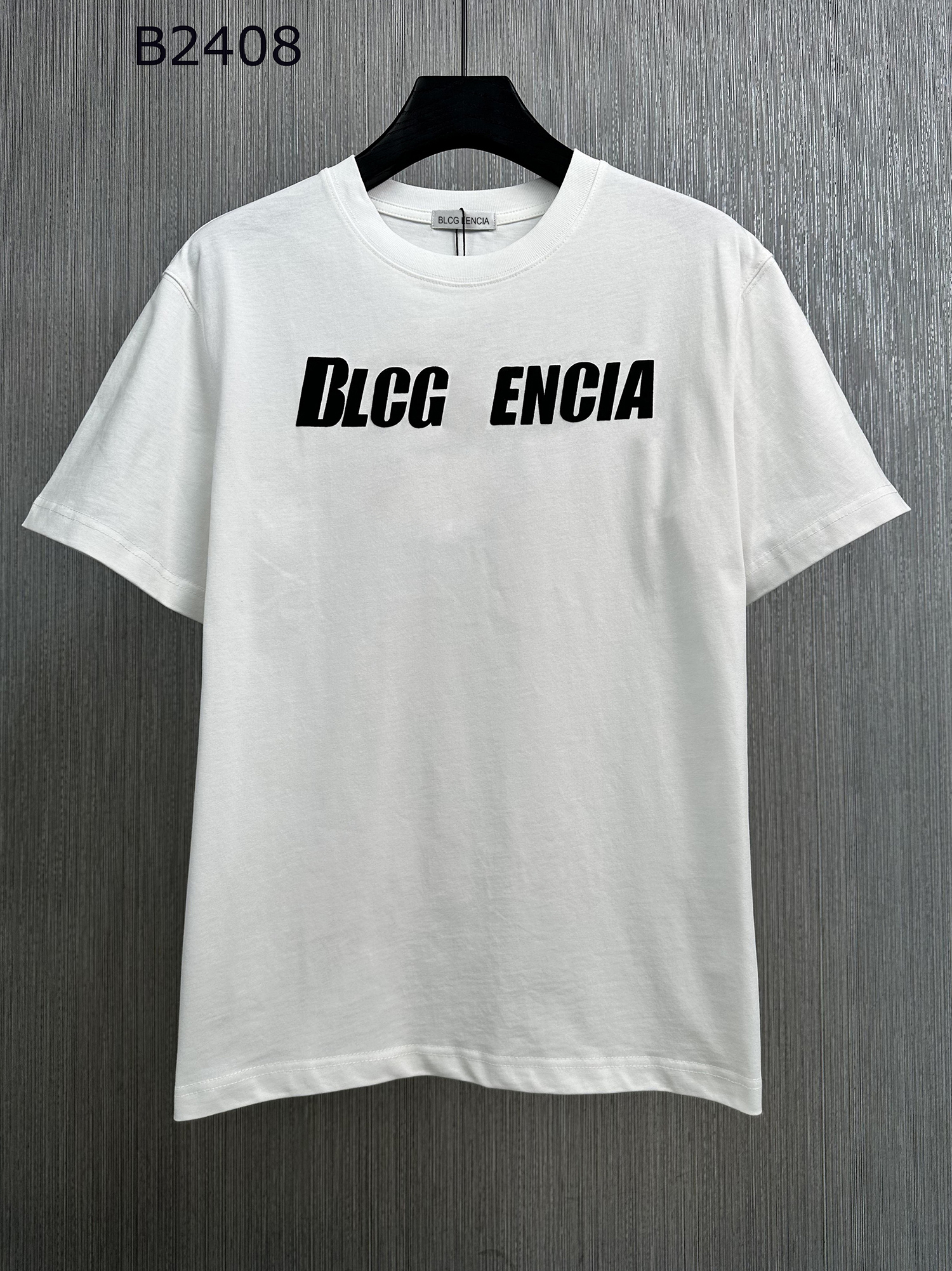 

BLCG LENCIA 2023 Summer New 250g 100% Cotton Fabric T-shirt Men High Quality Print Color Drop Sleeve Loose Tshirts Oversize Tops 22397, White