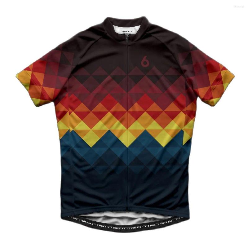 

Racing Jackets Twin Six Men's Summer Short Sleeve Cycling Jerseys Quick Dry Riding Clothing Ciclismo Maillot Hombre Camisa De Time Bike, 12