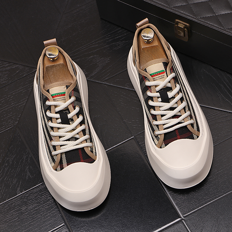 

New Style Men's Casual Party shoes fashion canvas High Quality Breathable Sports sneakers Premium Trend designer loafers Platform shoes, Black