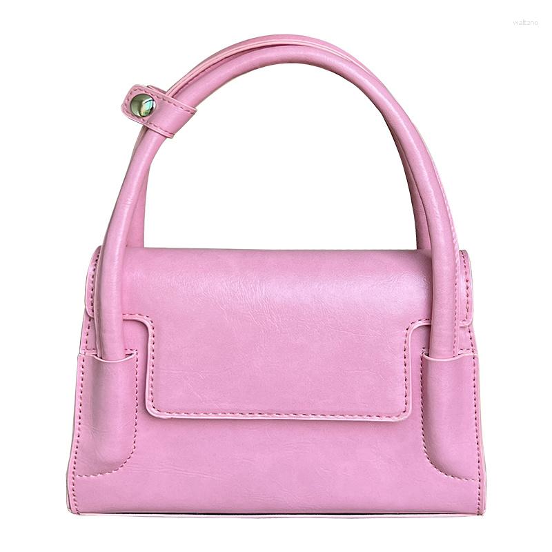 

Evening Bags 2023 Style Foreign Texture Small Bag Minority Women's Simple Mini Pink Square Portable Messenger, Black