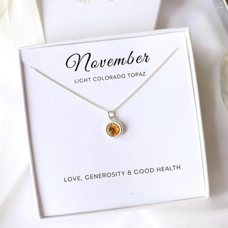 

Pendant Necklaces Topaz Necklace Scorpio Birthstone November Jewelry Birthday Gift Crystal For Her