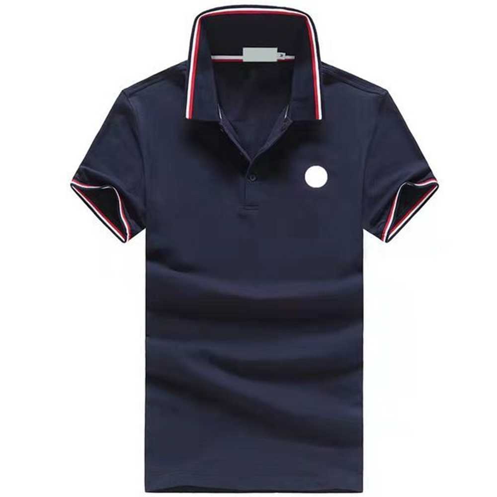 

Designer mens Basic business polos T Shirt womens embroidered Badges polo T-Shirts L58T, Black