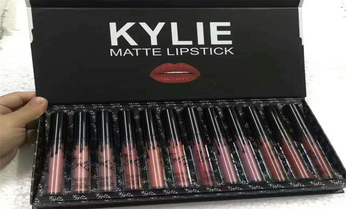 

kylie jenner Lip gloss fall brithday take me on kyshadow storm 12 colors Matte Liquid Lipsticks Cosmetics 12pcs Lipgloss Set1959959, Army green