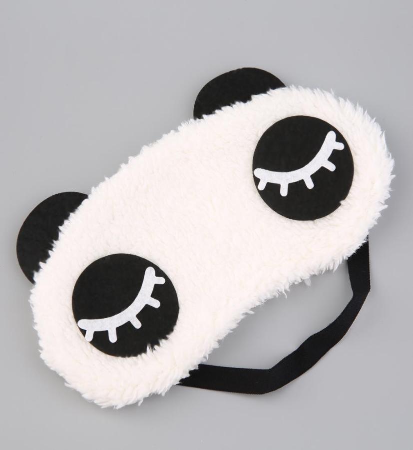 

Whole Plush Panda Face Eye Mask Travel Sleeping Soft Eyeshade Blindfold Shade Portable Sleeping Eye Cover 4 types Cute Design8983724
