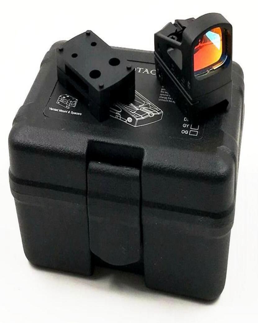 

Tactical RMS Reflex Mini Red Dot Sight With Vented Mount and Spacers For Pistol Aluminium Hunting scopes2259036, Black
