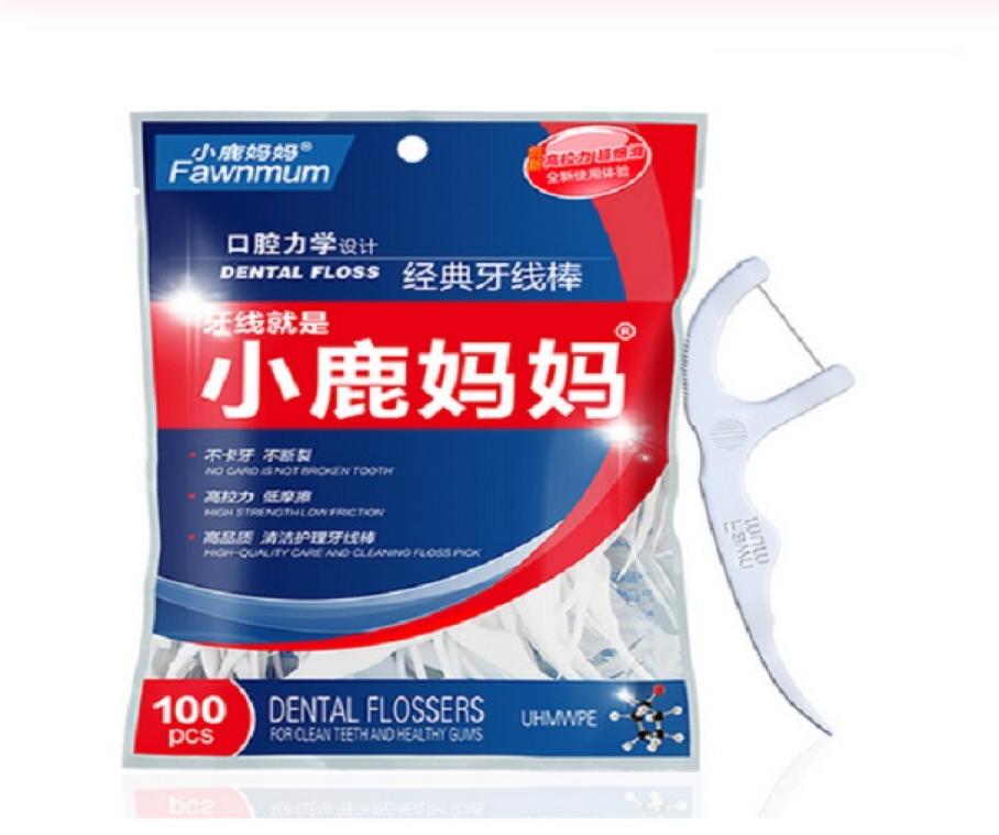 

FAWN MUM Teeth Whitening Dental Floss Sticks 100 Pieces Dental Floss Pick Toothpicks With Floss Teeth Cleaning Dental Flosser9520734