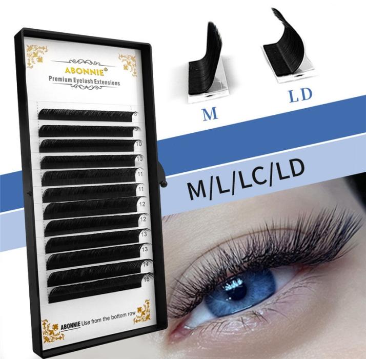 

Eyelash grafting L LC LD M curvature silk matte round hair eye lashes whole spot curvature thick false eyelashes5549034