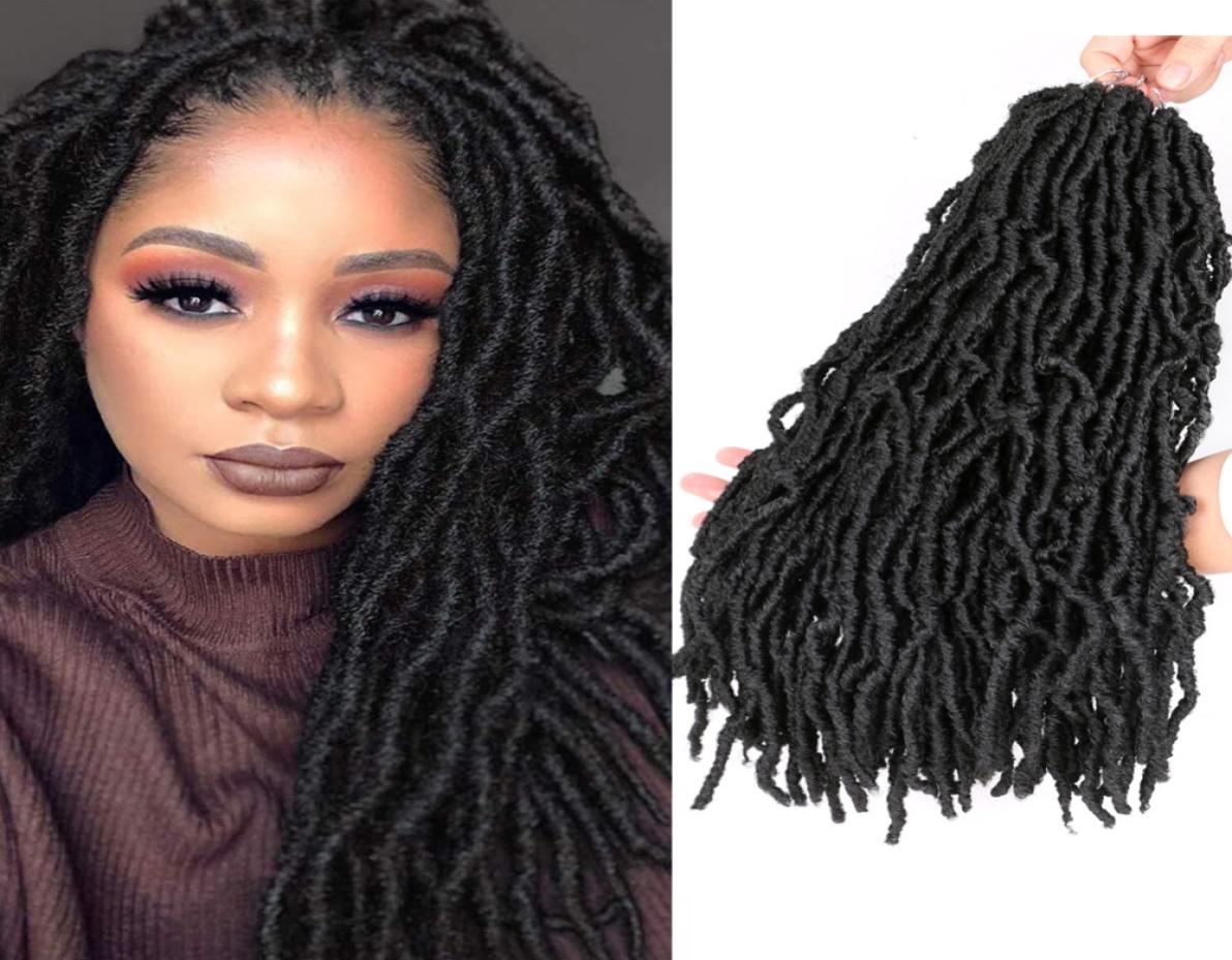 

Mtmei hair Nu Faux Locs Crochetr Natural Dreadlocks Hair Goddess Faux Locs Crochet Hair Ombre Braiding Extensions 18 Inch 24Strand9132384, 1b+30