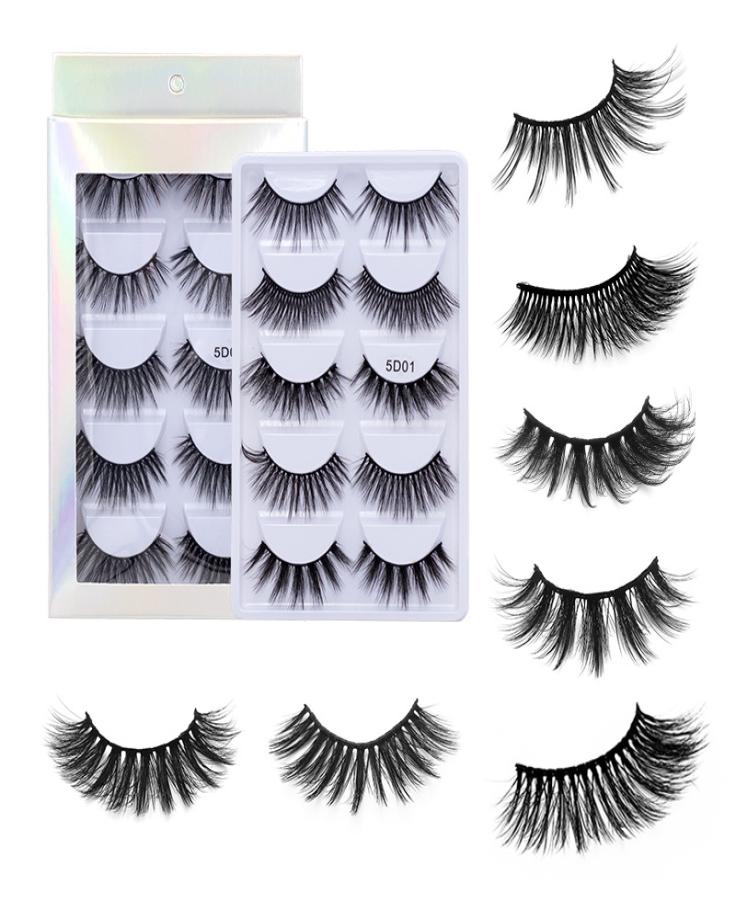 

510 Pairs 25 mm 3d Mink Eyelashes Bulk Faux with Custom Box Wispy Natural Whole Fake Eyelash Extension maquiagem1146032