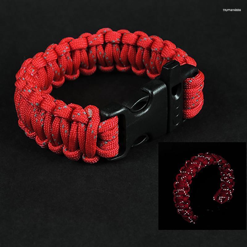 

Bangle Camping Hiking Emergency ParaCord For Men Women Survival Parachute Rope Buckle Kit Reflective Wristbands Raym22