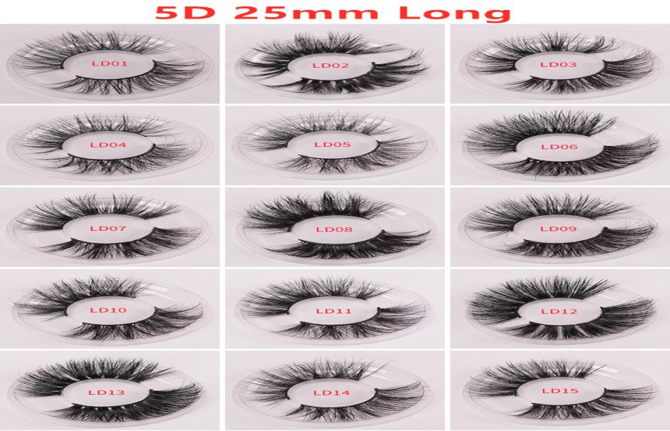 

DHL Long Dramatic Mink Lashes 3D Mink Eyelash 5D 25mm Long Thick Mink Lashes Handmade False Eyelash Eye Makeup Maquiagem LD Series9532266