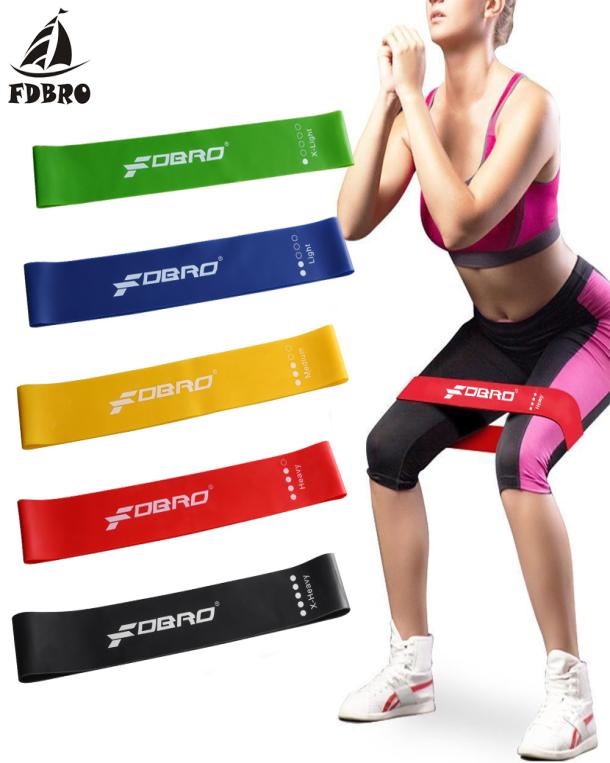 

FDBRO Yoga Resistance Rubber Band Sport Training Elastic Bands Workout Loops Latex Yoga Gym Strength Athletic Fitness Equipment 1b1408959, Red