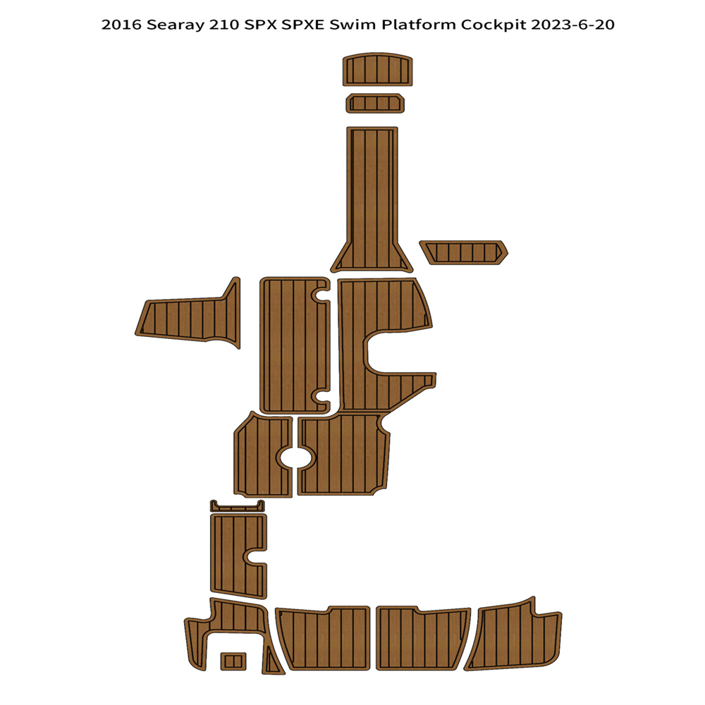 

2016 Searay 210 SPX SPXE Swim Platform Cockpit Pad Boat EVA Teak Deck Floor Mat