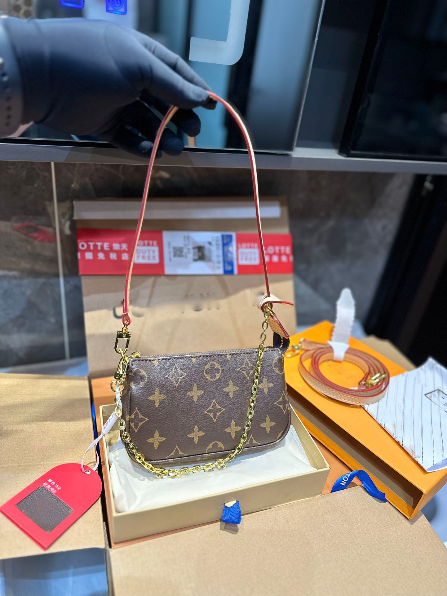 

ladies hand bag small Designer mahjong shoulder strap dark purse bag brown coin shoulder detachable Reowa