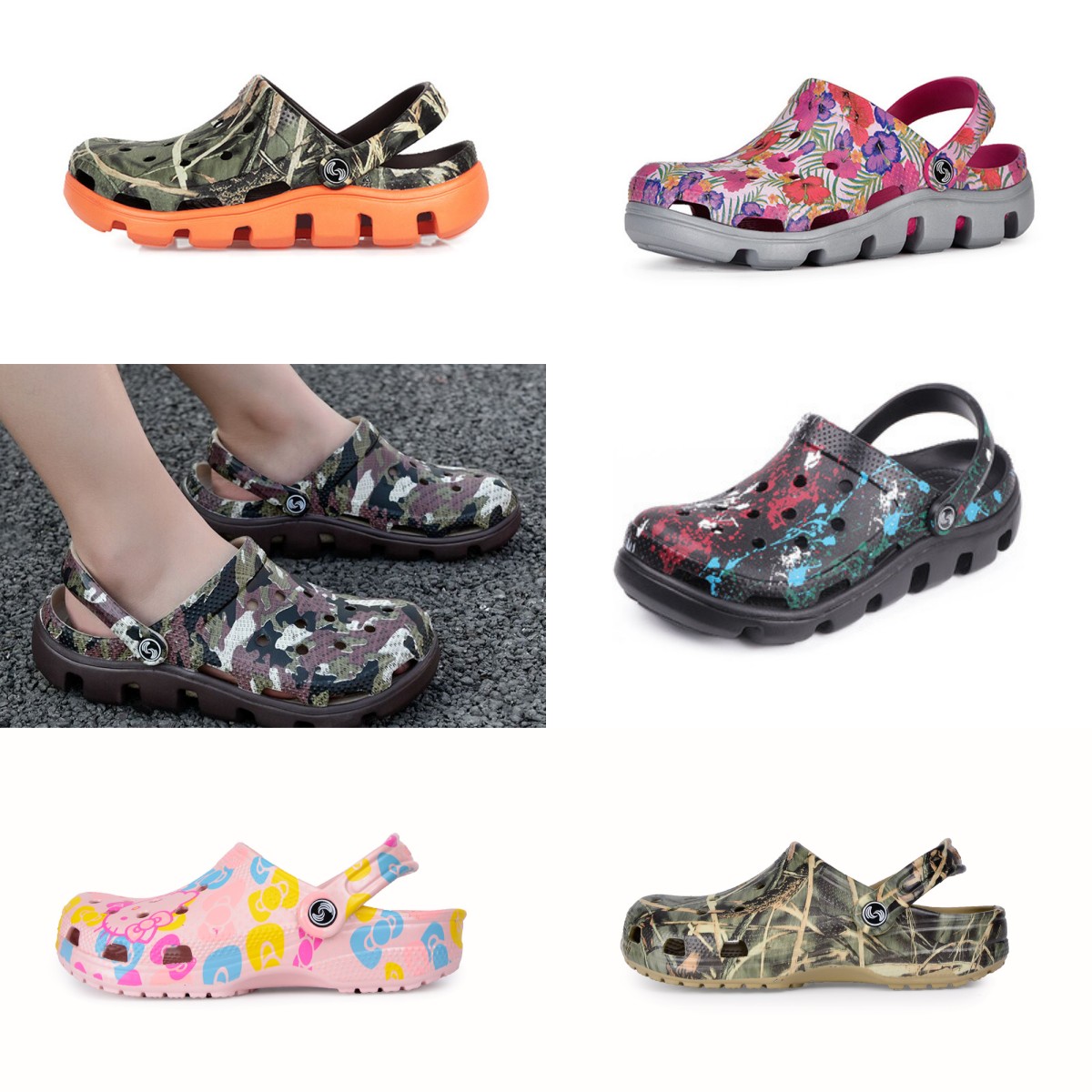 

Women Scuffs Slippers Sandales Sandal Rubber Crush Clogs Oran sandal Waterproof Mules outdoor Designer Slippers House Summer Beach 36-41, Clear